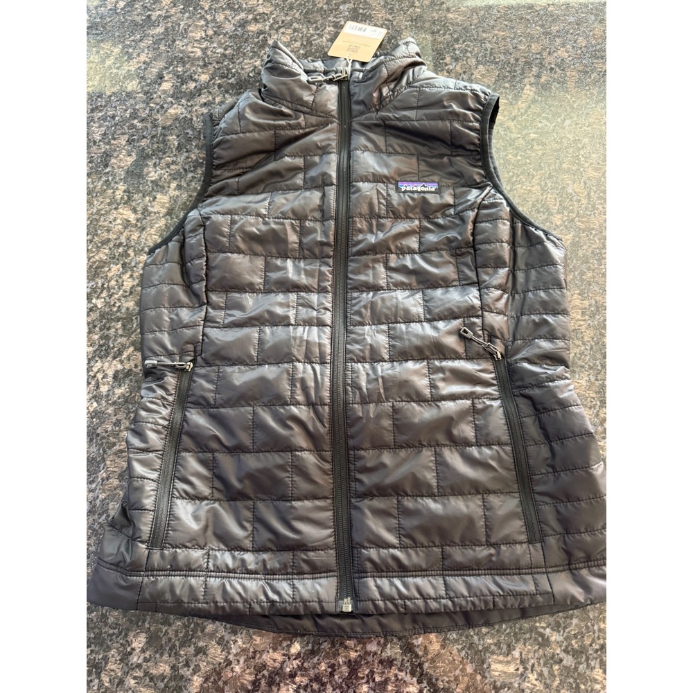 Patagonia Womens Nano Puff Vest Black Insulated Puffer 84247 FA24 Logo Small
